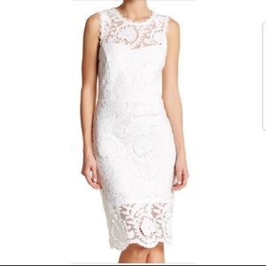 White Lace Midi Dress